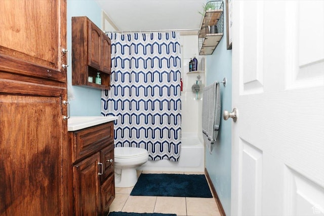623 W 1635 N, Clinton, UT 84015 - full bath featuring vanity, tile patterned flooring, and shower / bathtub combination with curtain