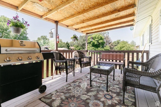 623 W 1635 N, Clinton, UT 84015 - wooden terrace with a grill