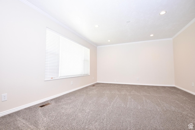 686 E 400 N, Lehi, UT 84043 - carpeted empty room featuring crown molding and recessed lighting