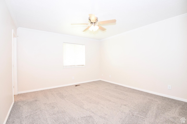 686 E 400 N, Lehi, UT 84043 - carpeted spare room featuring ceiling fan and crown molding