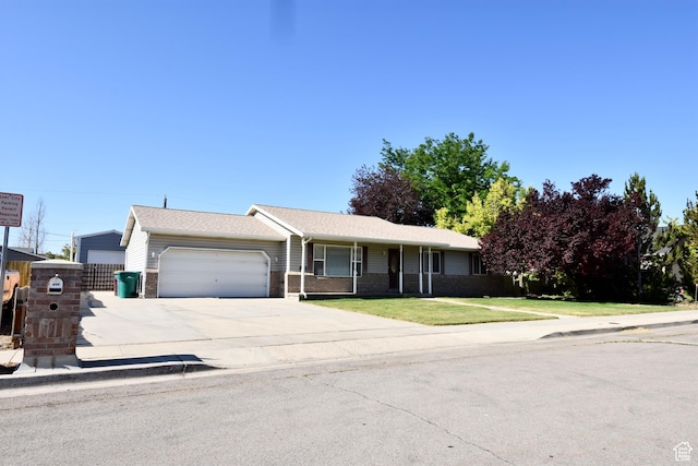 686 E 400 N, Lehi, UT 84043 - ranch-style house featuring a garage, concrete driveway, and brick siding