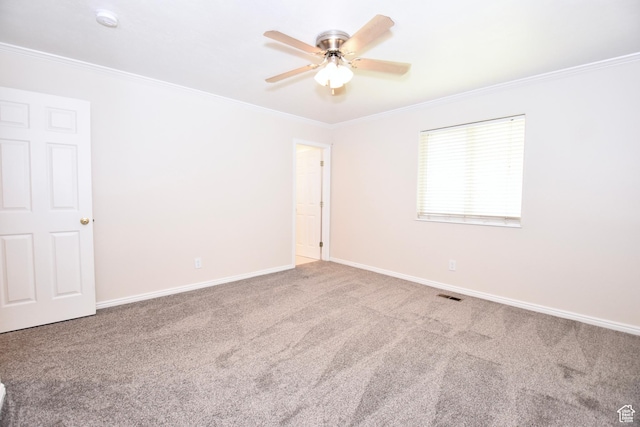 686 E 400 N, Lehi, UT 84043 - carpeted empty room featuring ornamental molding, ceiling fan, and a smoke detector
