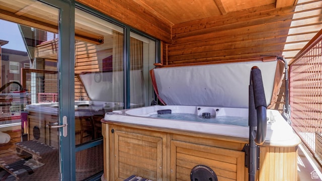 1456 W Newpark Blvd Unit 213, Park City, UT 84098 - view of patio / terrace featuring a hot tub