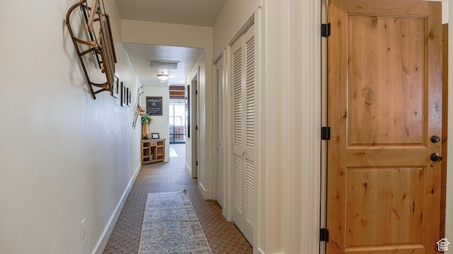 1456 W Newpark Blvd Unit 213, Park City, UT 84098 - hall with attic access and tile patterned floors