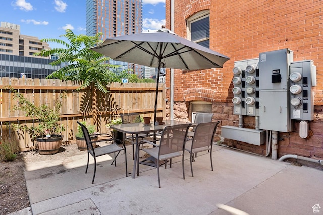 310 S 300 E Unit A2, Salt Lake City, UT 84111 - view of patio / terrace with outdoor dining space