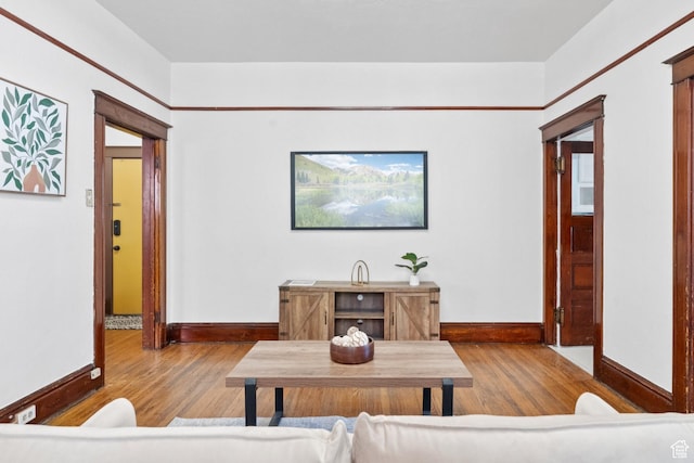 310 S 300 E Unit A2, Salt Lake City, UT 84111 - living area with wood finished floors and baseboards