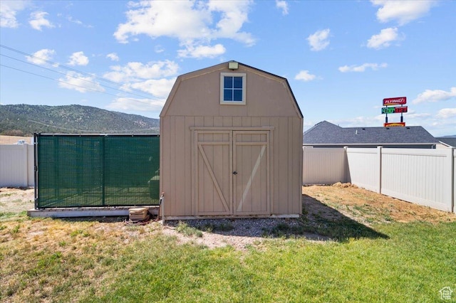 216 E 1370 S, Nephi, UT 84648 - view of shed featuring a fenced backyard and a mountain view
