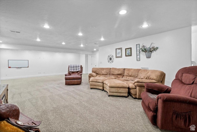 216 E 1370 S, Nephi, UT 84648 - living room featuring carpet floors and recessed lighting