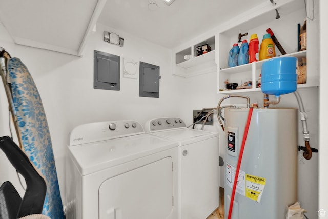 515 S 1000 E Unit 706, Salt Lake City, UT 84102 - laundry area with water heater, electric panel, and washing machine and clothes dryer