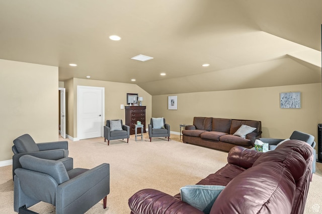 364 N Tanner Ln, Midway, UT 84049 - living area with light colored carpet, recessed lighting, and vaulted ceiling