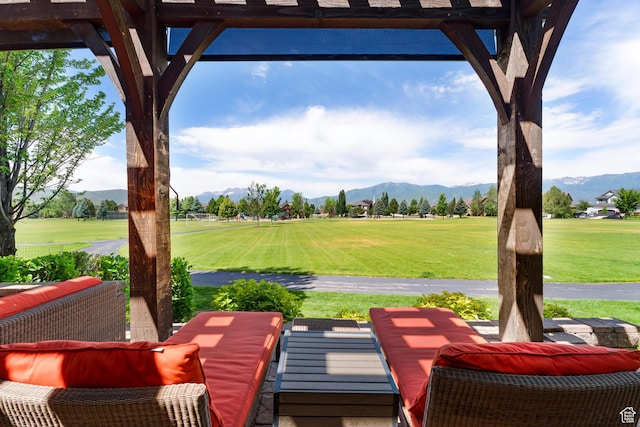 916 Ledgestone Ln, Heber City, UT 84032 - view of patio / terrace with a mountain view