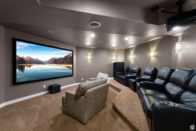 916 Ledgestone Ln, Heber City, UT 84032 - carpeted home theater with recessed lighting