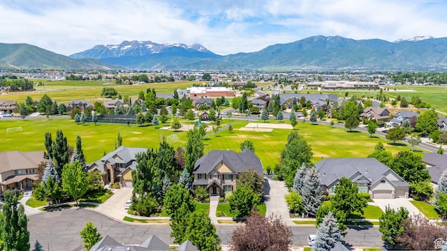 916 Ledgestone Ln, Heber City, UT 84032 - aerial view of residential area featuring mountains and a golf course