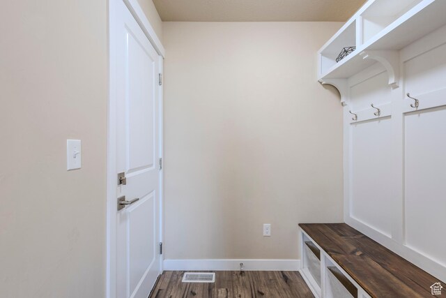 1107 W Coyote Gulch Way, Bluffdale, UT 84065 - mudroom with dark wood finished floors and baseboards