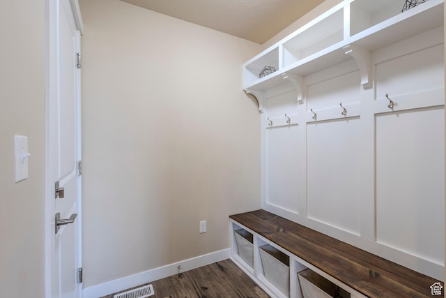 1107 W Coyote Gulch Way, Bluffdale, UT 84065 - mudroom with dark wood-style floors and baseboards