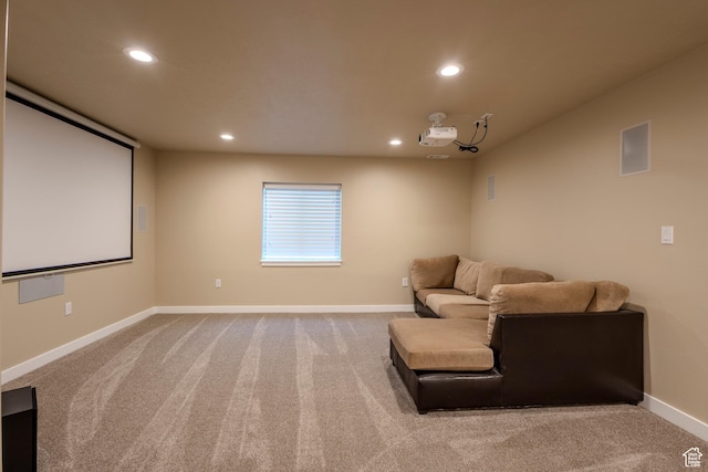 1107 W Coyote Gulch Way, Bluffdale, UT 84065 - carpeted home theater room with recessed lighting and baseboards