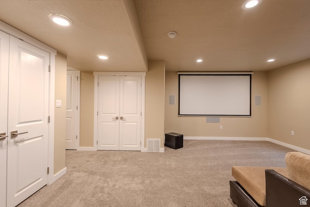 1107 W Coyote Gulch Way, Bluffdale, UT 84065 - carpeted home theater room featuring baseboards and recessed lighting