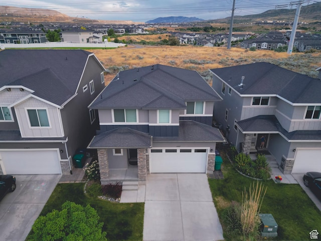 1107 W Coyote Gulch Way, Bluffdale, UT 84065 - aerial view of residential area with a mountainous background