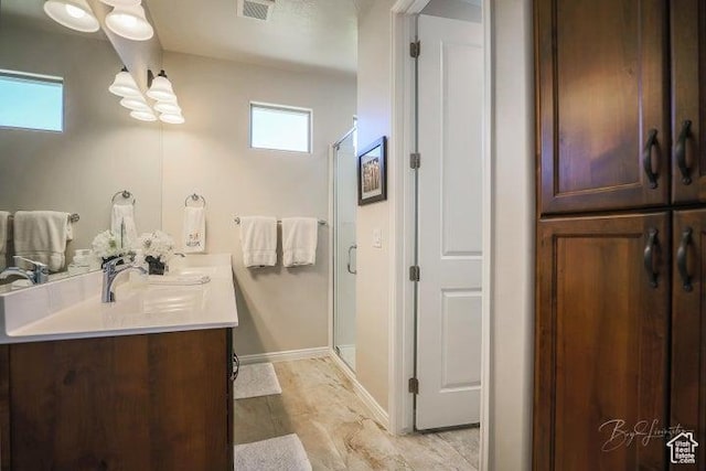 2893 W Nemi Ln, St George, UT 84770 - bathroom with double vanity and a stall shower