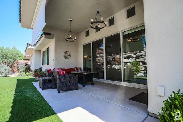 2893 W Nemi Ln, St George, UT 84770 - view of patio / terrace featuring an outdoor hangout area