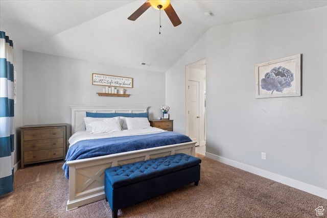 64 W 470 N, Vineyard, UT 84059 - carpeted bedroom featuring vaulted ceiling and a ceiling fan