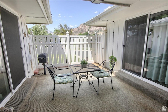 1184 16th St Unit B, Ogden, UT 84404 - balcony featuring area for grilling, a mountain view, and outdoor dining space