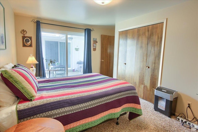 1184 16th St Unit B, Ogden, UT 84404 - bedroom featuring a closet, access to outside, and carpet floors