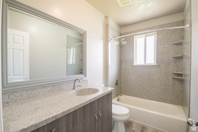 2349 W 1000 N, Vernal, UT 84078 - bathroom featuring vanity, shower / washtub combination, and wood finished floors