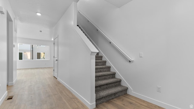 838 N 1860 E Unit 161, Salem, UT 84653 - staircase featuring wood finished floors and recessed lighting