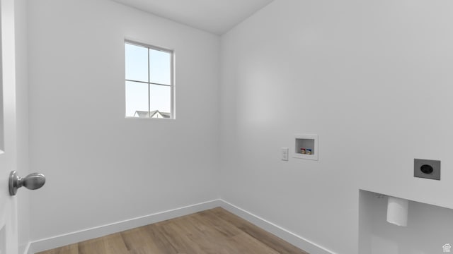 838 N 1860 E Unit 161, Salem, UT 84653 - laundry area with electric dryer hookup, washer hookup, and wood finished floors