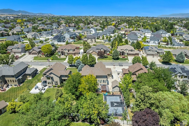 3065 W Current Creek Dr, South Jordan, UT 84095 - aerial view of property's location with nearby suburban area and a mountainous background