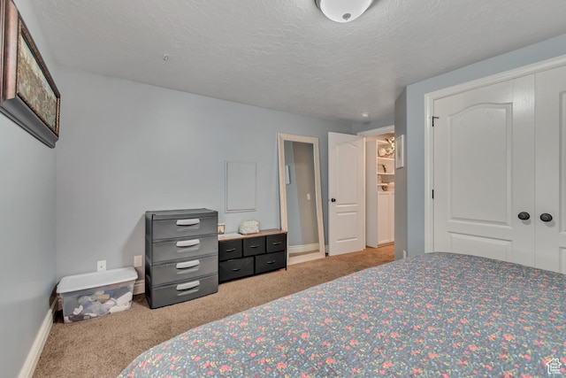 3065 W Current Creek Dr, South Jordan, UT 84095 - bedroom with carpet, a closet, and a textured ceiling