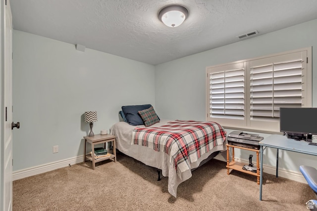 3065 W Current Creek Dr, South Jordan, UT 84095 - carpeted bedroom with a textured ceiling and a desk