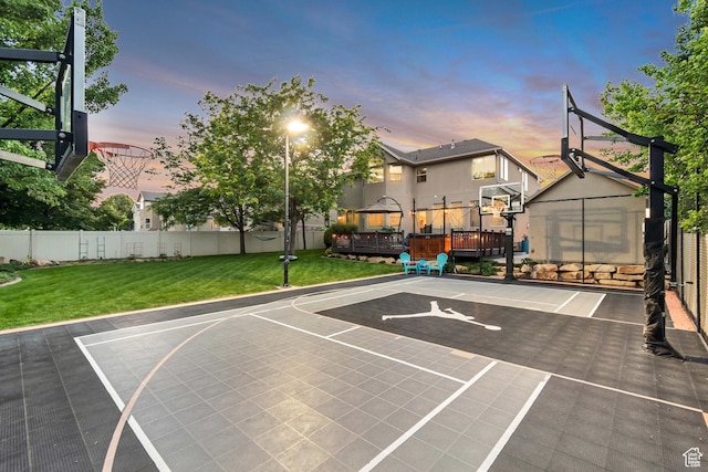 3065 W Current Creek Dr, South Jordan, UT 84095 - view of sport court featuring basketball hoop and a gazebo
