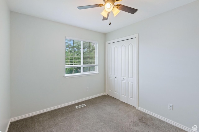 1226 N 3020 W, Provo, UT 84601 - unfurnished bedroom with carpet flooring, a closet, and a ceiling fan