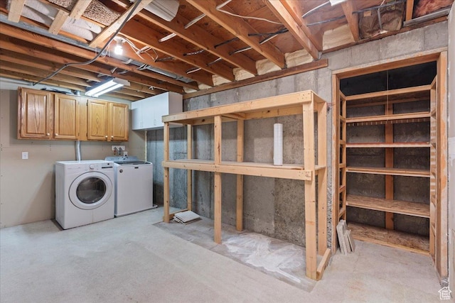 8022 S Deer Creek Rd E, Cottonwood Heights, UT 84121 - unfinished basement with washer and dryer