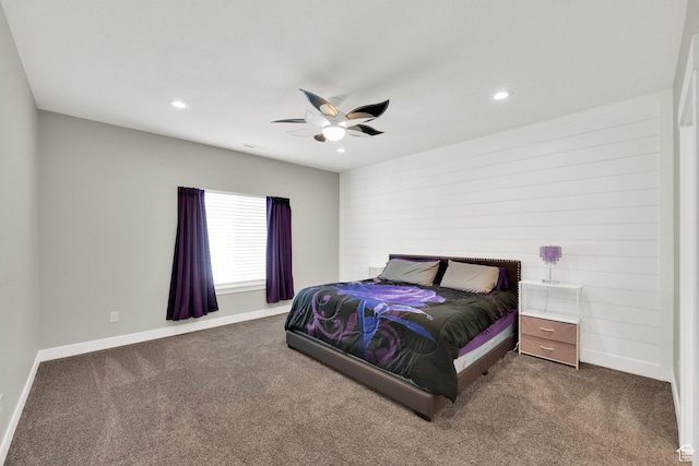 1016 N Vista Loop, Morgan, UT 84050 - bedroom featuring dark colored carpet, recessed lighting, and a ceiling fan