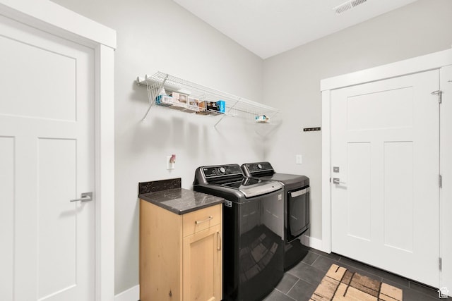 1016 N Vista Loop, Morgan, UT 84050 - laundry area with washer and dryer and dark tile patterned floors