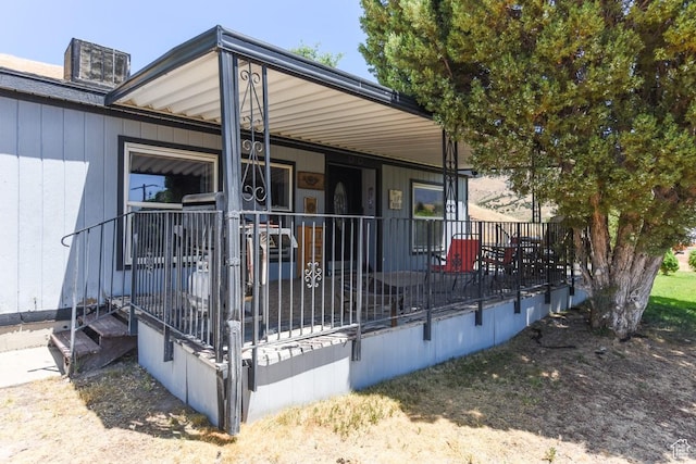 93 N Sherman St, Stockton, UT 84071 - rear view of property with covered porch