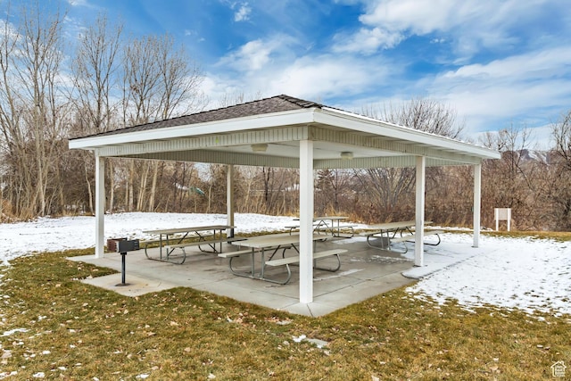 1489 S Silver Maple Ct, Payson, UT 84651 - view of home's community with a gazebo, a patio area, and a lawn