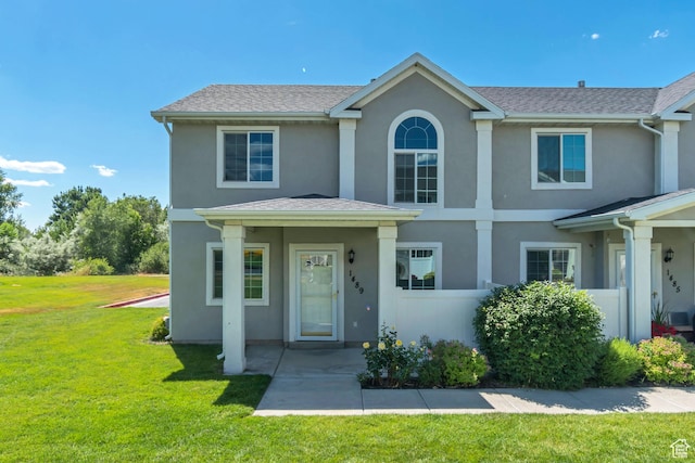 1489 S Silver Maple Ct, Payson, UT 84651 - view of front of home with stucco siding and a front yard