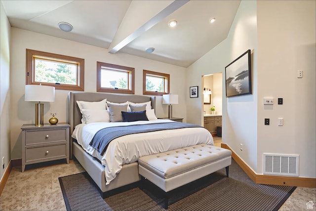 2711 E Bitter Brush Dr, Park City, UT 84098 - bedroom featuring vaulted ceiling and ensuite bath