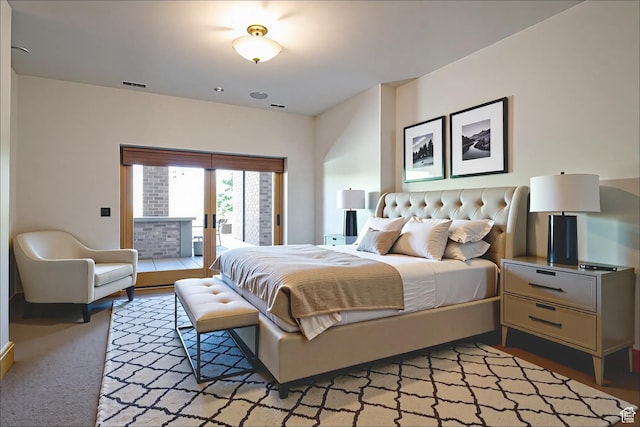 2711 E Bitter Brush Dr, Park City, UT 84098 - bedroom with access to exterior and light colored carpet