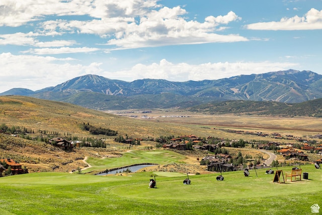 2711 E Bitter Brush Dr, Park City, UT 84098 - mountain view featuring a golf club and a nearby body of water