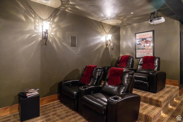 2711 E Bitter Brush Dr, Park City, UT 84098 - home theater room with wood finished floors and baseboards