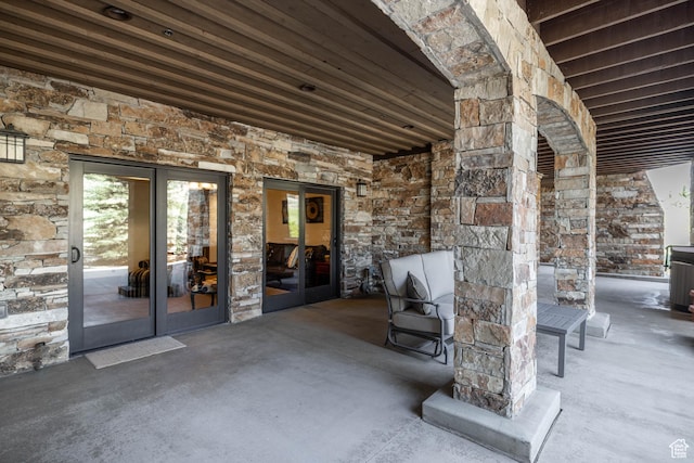 2711 E Bitter Brush Dr, Park City, UT 84098 - view of patio / terrace featuring french doors