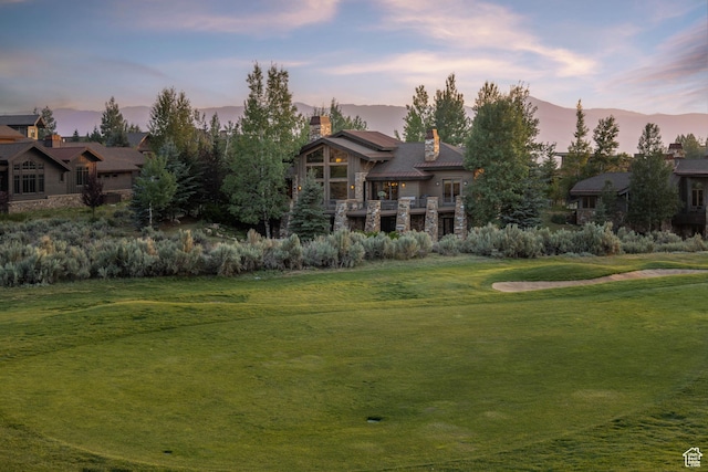 2711 E Bitter Brush Dr, Park City, UT 84098 - surrounding community featuring a lawn and a mountain view