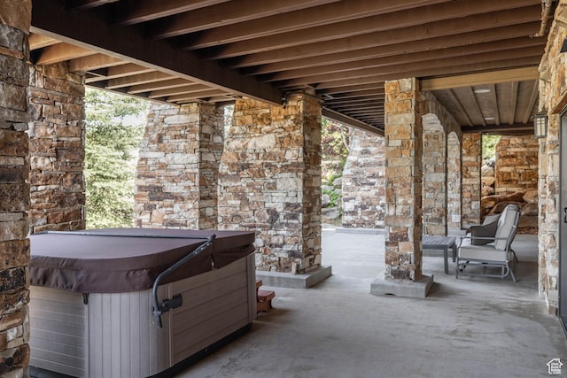 2711 E Bitter Brush Dr, Park City, UT 84098 - view of patio / terrace featuring a hot tub