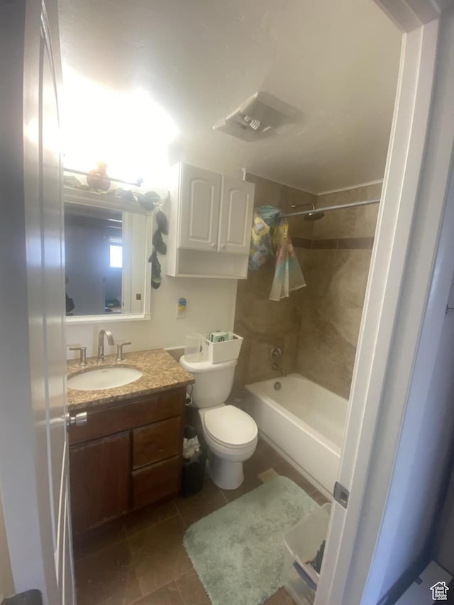 229 E 400 N, Duchesne, UT 84021 - bathroom with vanity, shower / tub combination, and tile patterned floors