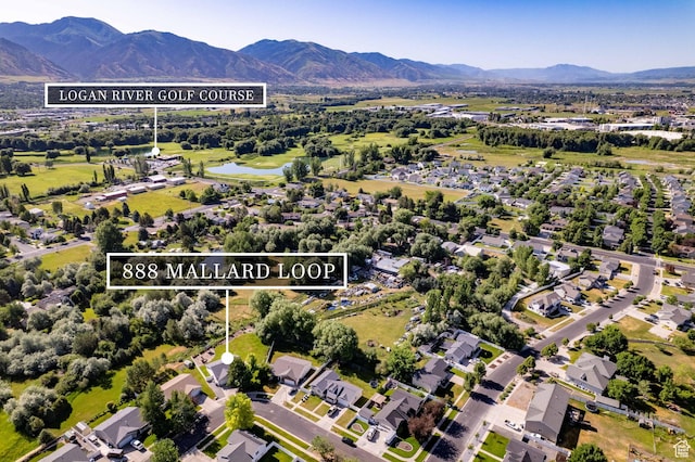 888 S Mallard Loop W, Logan, UT 84321 - aerial perspective of suburban area with a water and mountain view